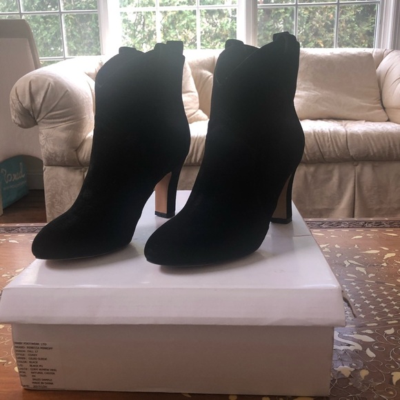 Rebecca Minkoff Shoes - Rebecca Minkoff Black Suede Heeled Boots 7M
